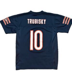 Chicago Bears Mitch Trubisky Jersey Blue Youth Size M